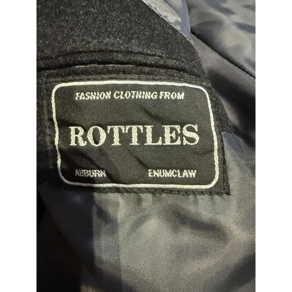 Rottles Blazer 44L Wool Silk Cashmere Sport‎ Coat Dark 3 Button